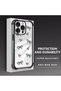 iPhone 16 Pro Compatible Transparent Silicone Flutter Protective Case Heart Patterns - 3