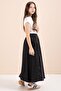 Black Striped Balloon Skirt Short Sleeve Badili 2-Piece Girl's Suit 23459 - 7