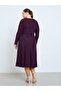 Plus Size Cut Out Detail A-Line Midi Dress - 4