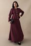 Gold Snap Skirted Burgundy Scuba Suit - 5
