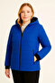 Inflatable Hooded Zippered Jacket Water Repellent Quilted Lining Fabric Pocket Winter Comfortable Fit - 3