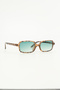 Liana Leopard Thin Rectangular Sunglasses |   Uv400 - 3