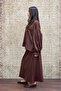 Brown Blouse Skirt Two-Piece Set - 4