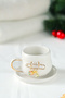 Handmade Ceramic Cup with 24K Gold Decorated with New Year Charm Concept 200ml - 4