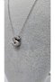 Stainless Steel Silver Color Zircon Stone Letter Necklace -S- Letter - 3