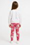 Girl's Patterned Sweat + Leggings Set |   Soft Fabric I Daily & Comfortable I Girls' Set 3-7 Years Old - 2