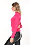 Women's Tops Regular Fit Classic Cut Rib Fabric Turtleneck Blouse - 5