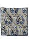 Navy Blue Ethnic Pattern 100% Twill Silk Scarf 4202 - 83 - 3