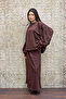 Brown Blouse Skirt Two-Piece Set - 6