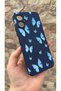 Omix X3 Compatible Blue Butterfly Patterned Silicone Shock-Absorbing Classic Protected Rubber Case 277 - 4