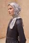 وشاح حريري بنمط هندسي 4123D تويل - 2