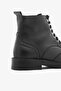 Black Genuine Leather Lace-Up Brogue Detailed Women's Boots - 6