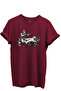 Outdoor Hunting Hunter and Dog Patterned 100% Cotton Regular Fit Crew Neck Unisex T-Shirt