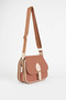 Women's 3-Compartment Snap Closure Long Strap Crossbody Shoulder Bag - 4