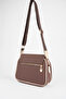 Women's 3-Compartment Snap Closure Long Strap Crossbody Shoulder Bag - 3