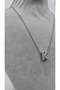 Stainless Steel Silver Color Zircon Stone Small Letter Necklace -K- Letter - 3