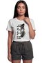 ''Göktürkçe Turkish'' Written and Bozkurt Figured Printed 100% Cotton Relaxed Fit Premium Women's T-Shirt - 6