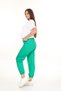 Women's Elastic Waist, Lace-Up Front, Elasticated Cuffs, Two Thread Green Color Sweatpants. - 5
