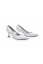 Stiletto Women's Silver Stone Pointed Toe Heeled Shoes - 4