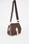 Women's 3-Compartment Snap Closure Long Strap Crossbody Shoulder Bag - 5