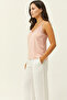 Women's Powder Lace Detailed Sandy Blouse with Adjustable Ring Straps - 2