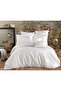 Wafel Comforter Set King Size 6 Pieces - White