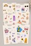 Travel Themed Sticker Set - 6 Pieces / Agenda, Notebook, Bullet Journal, Scrapbook