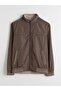 M&B Collection Khaki Standard Fit Mock Neck Men's Coat - 8