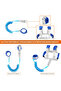 Child Safety Leash and Wrist Link Set 3in1 Adjustable 2.5m Anti Lost Safety System - 3
