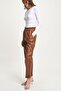Waist gathered leather carrot pants 0098 r5-f-k2 - 6