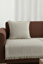 NaturaLux Cotton Bohemian Sofa Seat-Covering Sofa Bed Armchair Cover Throw | 100x210 Cream - 4