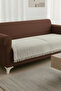 NaturaLux Cotton Bohemian Sofa Seat-Covering Sofa Bed Armchair Cover Throw | 100x210 Cream - 3