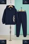 Children's 3-Piece Set'Penguin Directly in the Line' 3-Piece Hooded Sweatshirt Tracksuit Set - 4