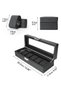 6-Slot Watch Box for Men, Carbon Fiber Watch Display Case with Glass Lid, Jewelry Storage - 4
