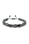 Certified Twisted Hematite Natural Stone Macrame Bracelet - 3