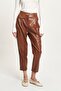 Waist pocket detailed leather carrot pants 0099 r5-c-k2 - 4