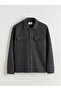 Anthracite Comfortable Fit Men's Cashmere Shirt Jacket - 5