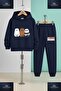 Children's 3-Piece Set'Pandas 3-Piece Side-By-Side' 3-Piece Hoodie Tracksuit Set - 4