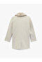 Detachable Faux Fur Collar Cashmere Coat Double-Breasted Long Sleeve with Pockets - 4