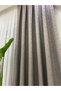 Prague Gray Color Linen Pom-Pom Background Curtain – Medium Pleated (1/2.5) Draped Fabric - 5