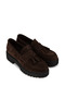Women's Genuine Suede Brown Tasseled Loafer - 4