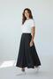 Women's Modal Fabric Elastic Waist Midi Skirt - 2