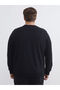 Lcwaikiki Classic Black Crew Neck Printed Men's Sweatshirt - 4