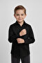 Boy's Long Sleeve Black Shirt - 2