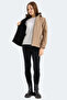 Heat Control Women's Removable Hooded Beige Coat & Jacket - 7