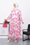 Pink Patterned Chiffon Dress - 2
