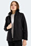 Heat Control Women's Removable Hooded Black Coat & Jacket - 4