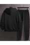 Unisex Women's Men's Oversize Beast Mode Printed Hooded Bottom-Top Tracksuit Set - 3