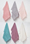 Soft 6-Piece Tied Luxury, Jacquard, Dowry, Hand and Face Towel Set 50X90 |   Premium Quality - 3