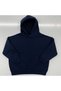 Children's Oversize Sweat-Shirt Hoodie 3 Yarn Fleece-Lined Navy Blue - 4